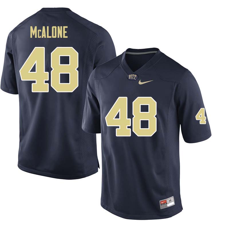 Men #48 Kellen McAlone Pittsburgh Panthers College Football Jerseys Sale-Navy